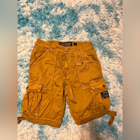 Akoo Shorts Vintage Akoo Cargo Khaki Shorts Size 34 Poshmark